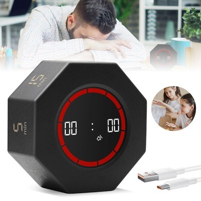 Gravity Sensor Flip Timer 1/3/5/15/30/60/90 Minutes and Countdown Kitchen Timer