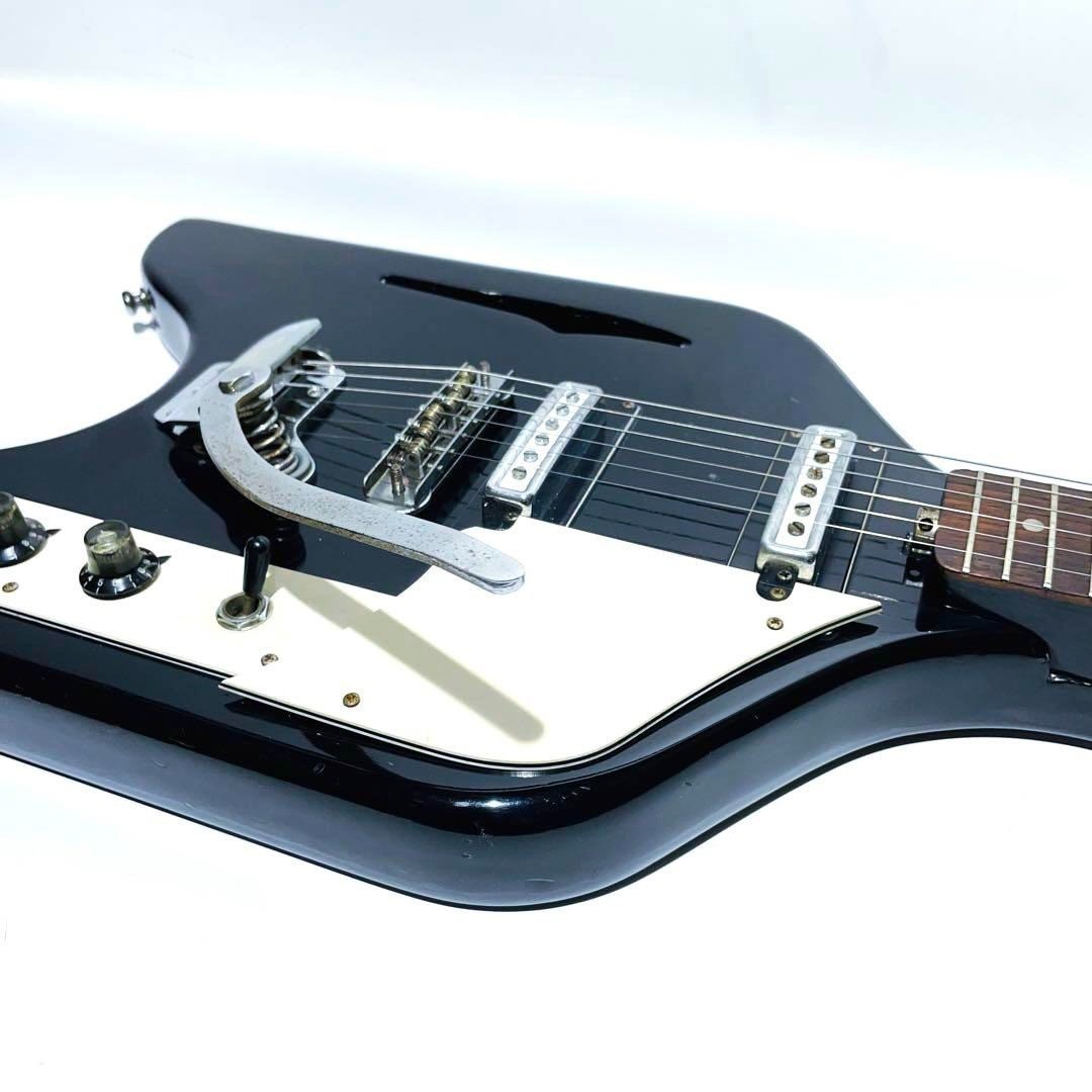 Honey Jet-68 Black Teisco Guitar Offset Exotic Shape 1968 MIJ