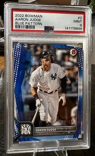 2022 Bowman /125 Blue Pattern AARON JUDGE #2 PSA 9