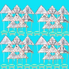 20 PCS DIY Color Filled Kite for Adults Kite Making Kit Bulk, Painting Kites ...