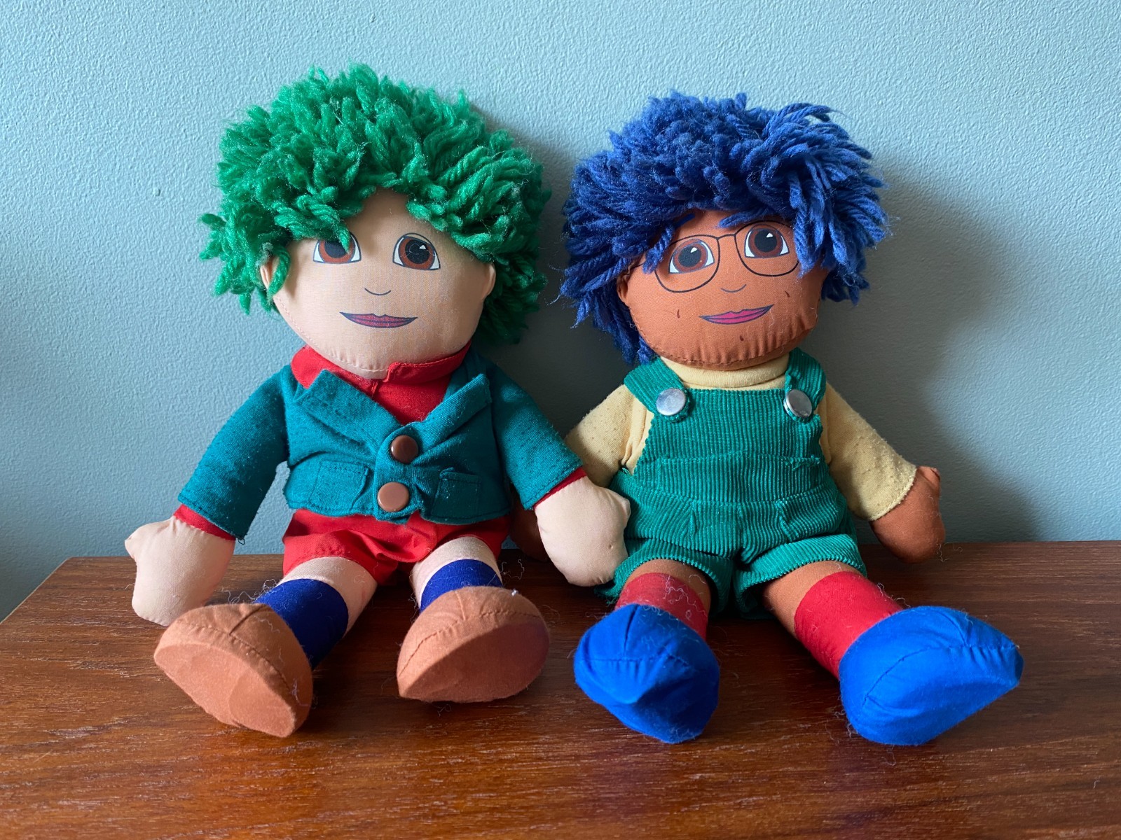 Peluche vintage Tom e Tiny di Tots TV anni '90