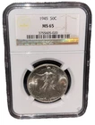 1945 Walking Liberty Half Dollar NGC MS65 – Gem BU Brilliant Luster