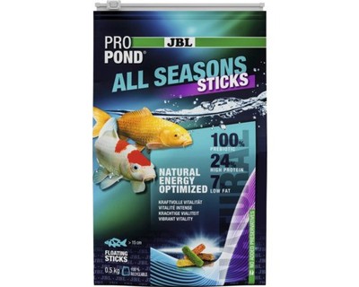 Teichfischfutter JBL PRO POND ALL SEASONS STICK 0,5 kg Teichsticks für Koi und T