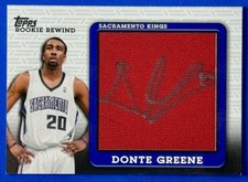 2009-10 Topps Rookie Rewind Jumbo Patch Auto Donte Greene 49/99 JJA-DG Kings