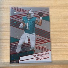 2025 Panini NFL Revolution #195 Tua Tagovailoa Red Cosmo Miami Dolphins B26