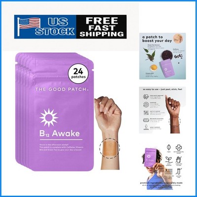B12 Awake Energy Patches: Natural Caffeine & Green Tea for Energy Boost (24ct)
