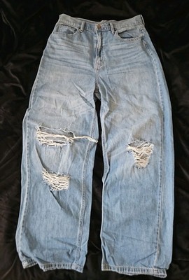 Fashion Nova Baggy Torn Jeans Blue 9 Naggy Weite Jeans M/L