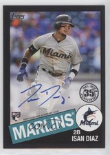 2020 Topps 1985 Topps Baseball Auto Black 44/112 Isan Diaz #85A-ID Auto nd3