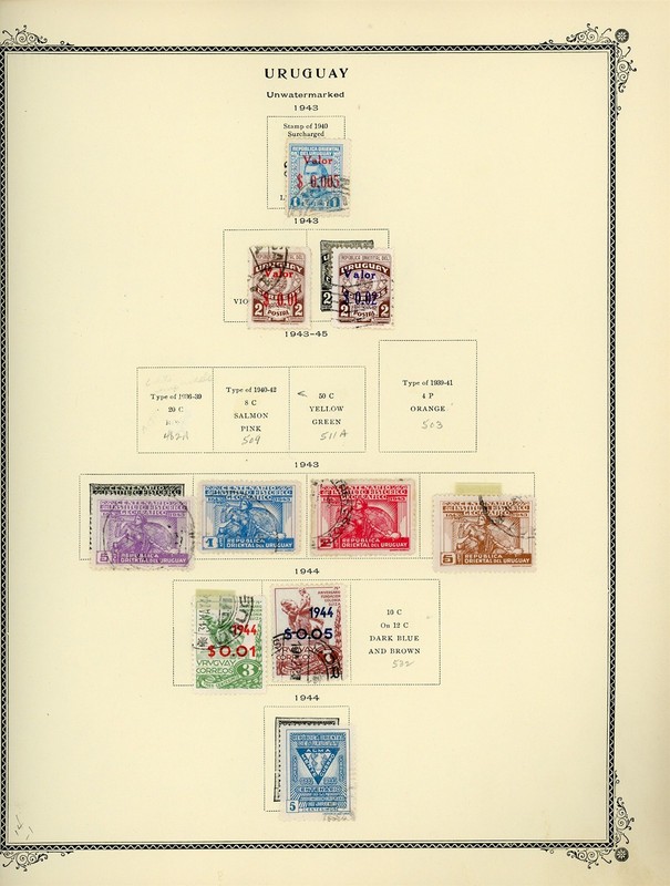 URUGUAY Scott Specialty Album Page Lot #28 - SEE SCAN - $$$