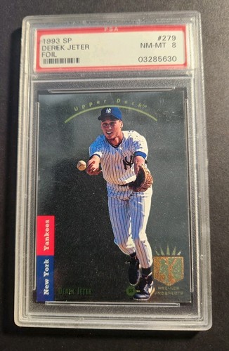 1993 SP Derek Jeter Foil Rookie Card #279, Graded PSA 8 