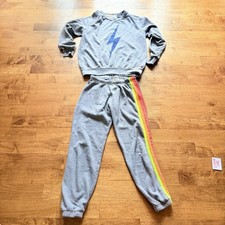 Aviator Nation Set Medium Top And Small Bottom Excellent Condition Gray Lounge S