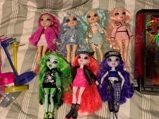 Rainbow High Shadow High Neon Shadow Girl Dolls Bundle x8 including boxed doll