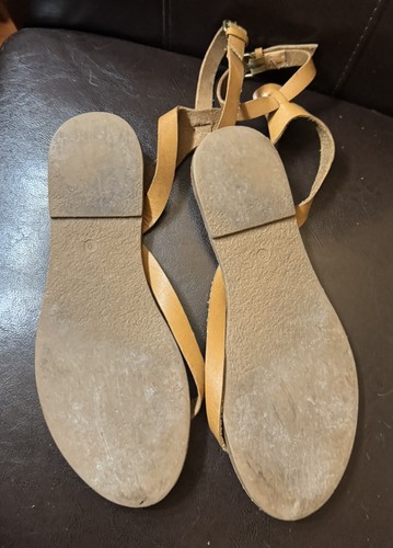 Women's SIze 9 MADEWELL Brown Leather Ankle Strap Sandals - Picture 4 of 4