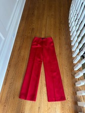 ralph lauren straight leg 65 silk red pants for holiday or Valentine s Day