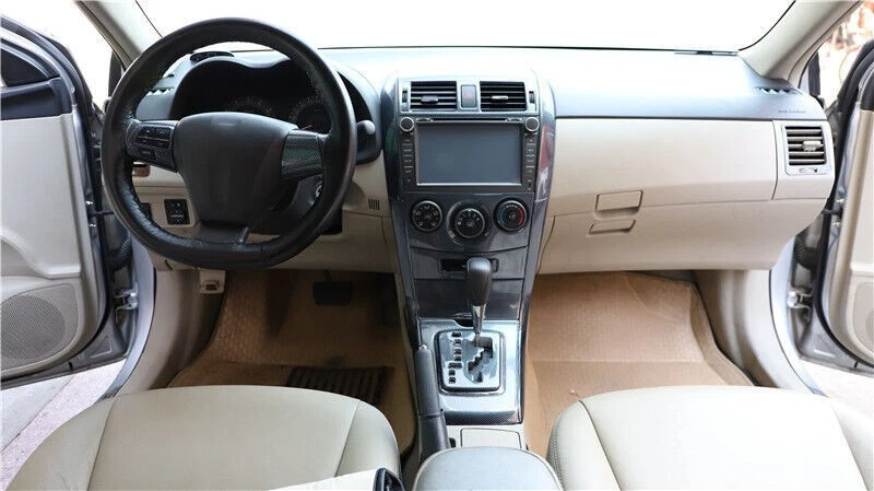 Cubierta de fibra de carbono ABS de salida de aire de consola central para Toyota Corolla 07-13 Foto 4 de 4