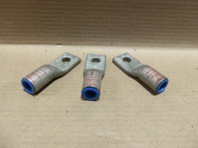 New Lot of 3 BLUA-025 RED B-324 PUC 250 AL9CU S 12 1 Hole Compression Lug