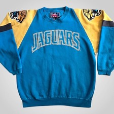 Vintage 1995 Jacksonville Jaguars NFL Sweatshirt Mens Large Teal Raglan