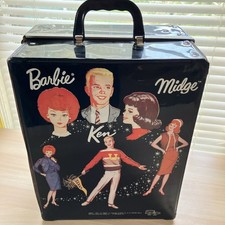 Vintage 1964 Barbie Carrying Case - Mattel Doll Trunk - MOD Clothes Closet SPP