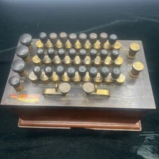Leeds & Northrup (L&N) decade resistance box 24 Pins Brass Wood Vintage