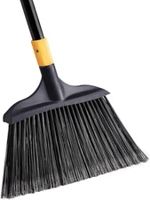 Yocada Heavy-Duty Broom Outdoor Commercial for Courtyard Garage Lobby Yellow 