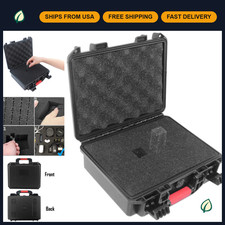 Weatherproof Shockproof Hard Case with Foam Insert - Small Carrying Case for Pis