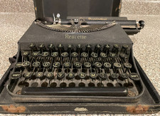 Vintage Beautiful Remington Rem-ette Portable Typewriter and case Parts/ Repair thumbnail