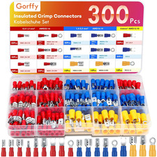 300PCS Wire Connectors Kit, Male and Female Spade Connectors, 17 Types Electrica
