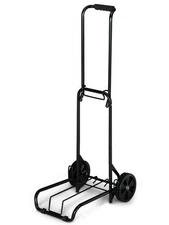 Metal Folding Luggage Cart, Black, 39"x13", 3lbs, 75lb Capacity