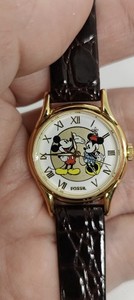 Rare Mickey Minnie Mouse Watch #220/1000 Limited Edition Fossil - New Battery