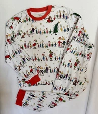 Pottery Barn Kids The Grinch Organic Pajamas Tight fit XL 2 Piece Set Christmas