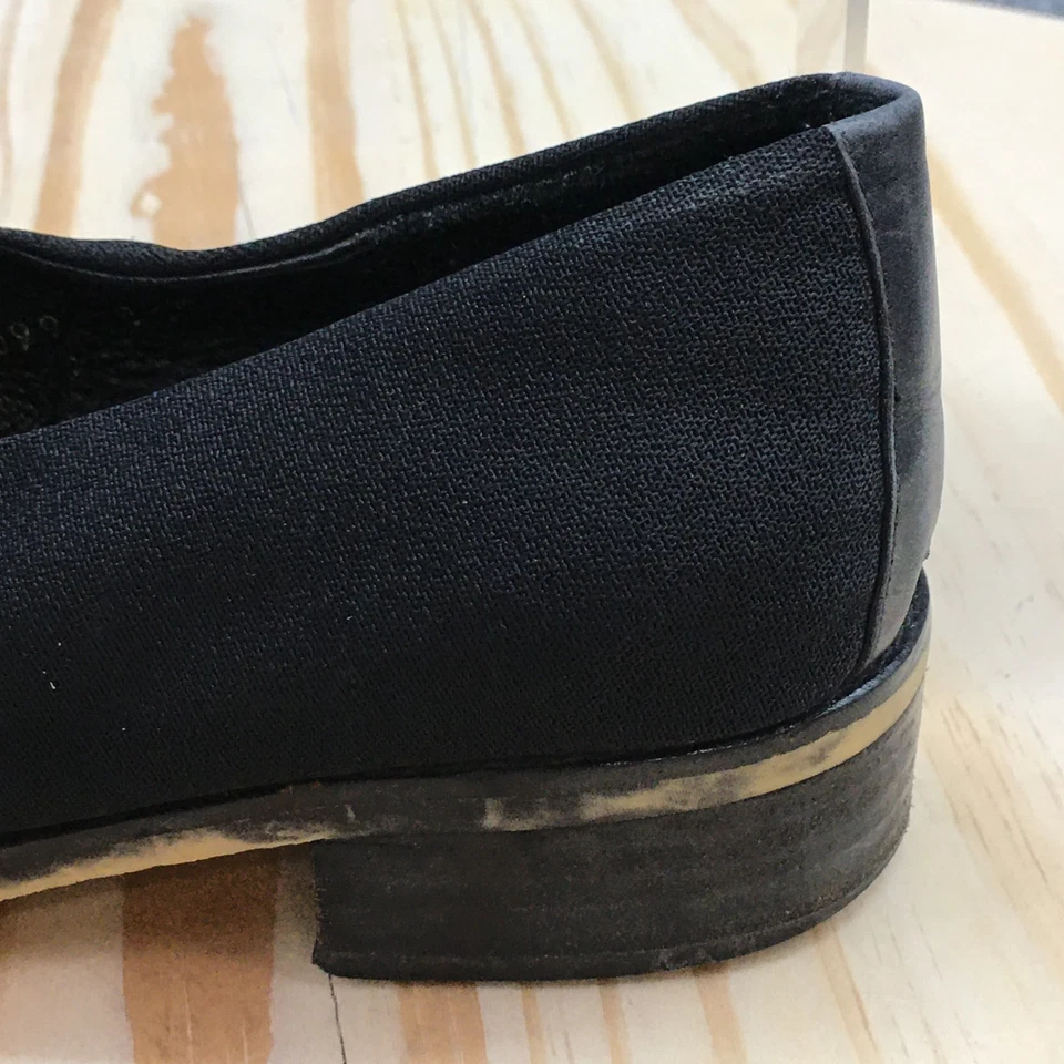 Donald J Pliner Zapatos Mujer 8.5 M Informales Sin Cordones Mocasines Planos Tela Negra Foto 4 de 4