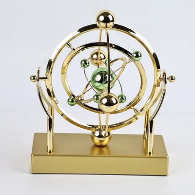 Celestial Orbit Pendulum Kinetic Sculpture, Rotating Desk Decor for Home Office