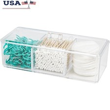 Organizador de Maquillaje Acrílico Caja de Almacenamiento Transparente hisopos de Algodón Accesorios de Joyería Nuevo