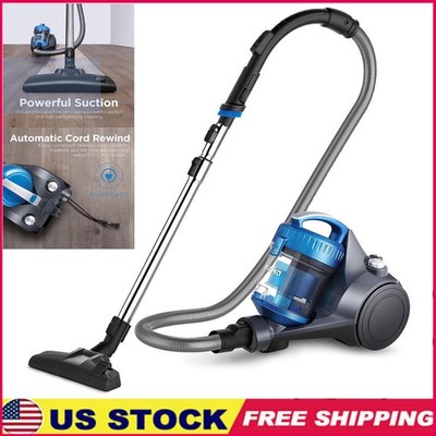 Bagless Canister Vacuums Cleaner Lightweight Vac for Carpets Hard Floors Corded