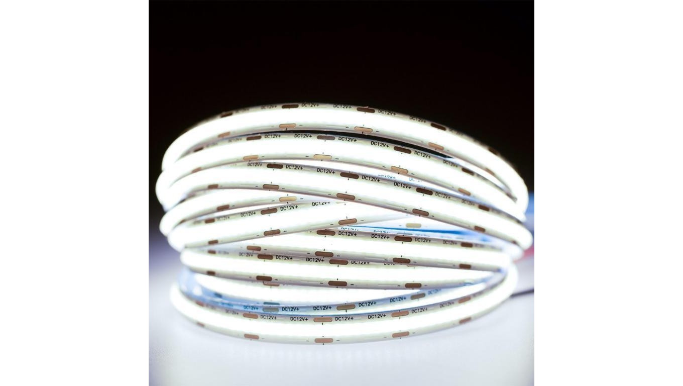 Taśma LED Pasek COB 12V 50W 1920LED НЕОНОВЫЙ IP65 Zimna 8 мм 5 м
