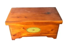 Vintage Nusbaums Cedar Chest Keepsake Box Decorative Wood  Home Decor Table Top
