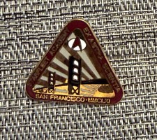 Vintage 1991 Star Trek San Francisco Convention Enamel Pin Academy Ex Astra