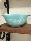 Pyrex Amish Butterprint 442 Cinderella Bowl 1.5 Quart Turquoise Vintage