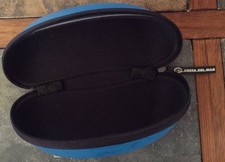 Costa Del Mar Sunglasses Hard Zip Up Clam Shell Style Case Blue Blue Logos