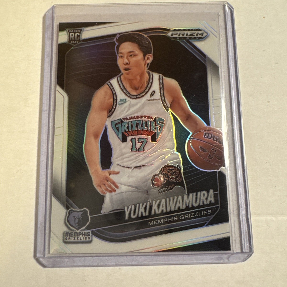 2024-25 Panini Prizm Black #201 Yuki Kawamura White Prizm SP /175 