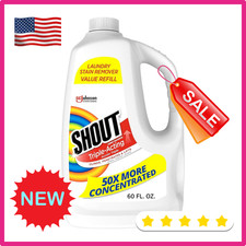 Shout Active Enzyme Laundry Stain Remover Spray, Triple-Acting, Penetrates 60oz