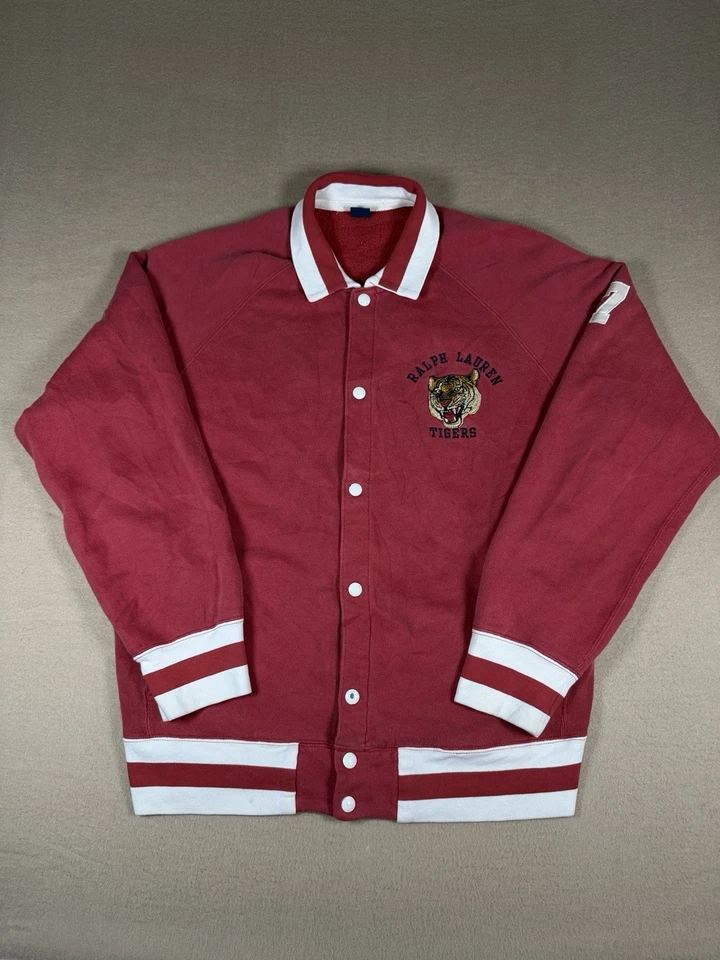 Винтажная спортивная куртка Ralph Lauren Polo Sport Tigers с вышивкой университетская большая - Изображение 2 из 4