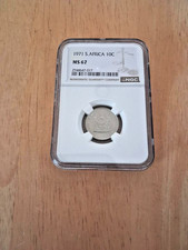 1971 South Africa 10 Cents. NGC MS 67