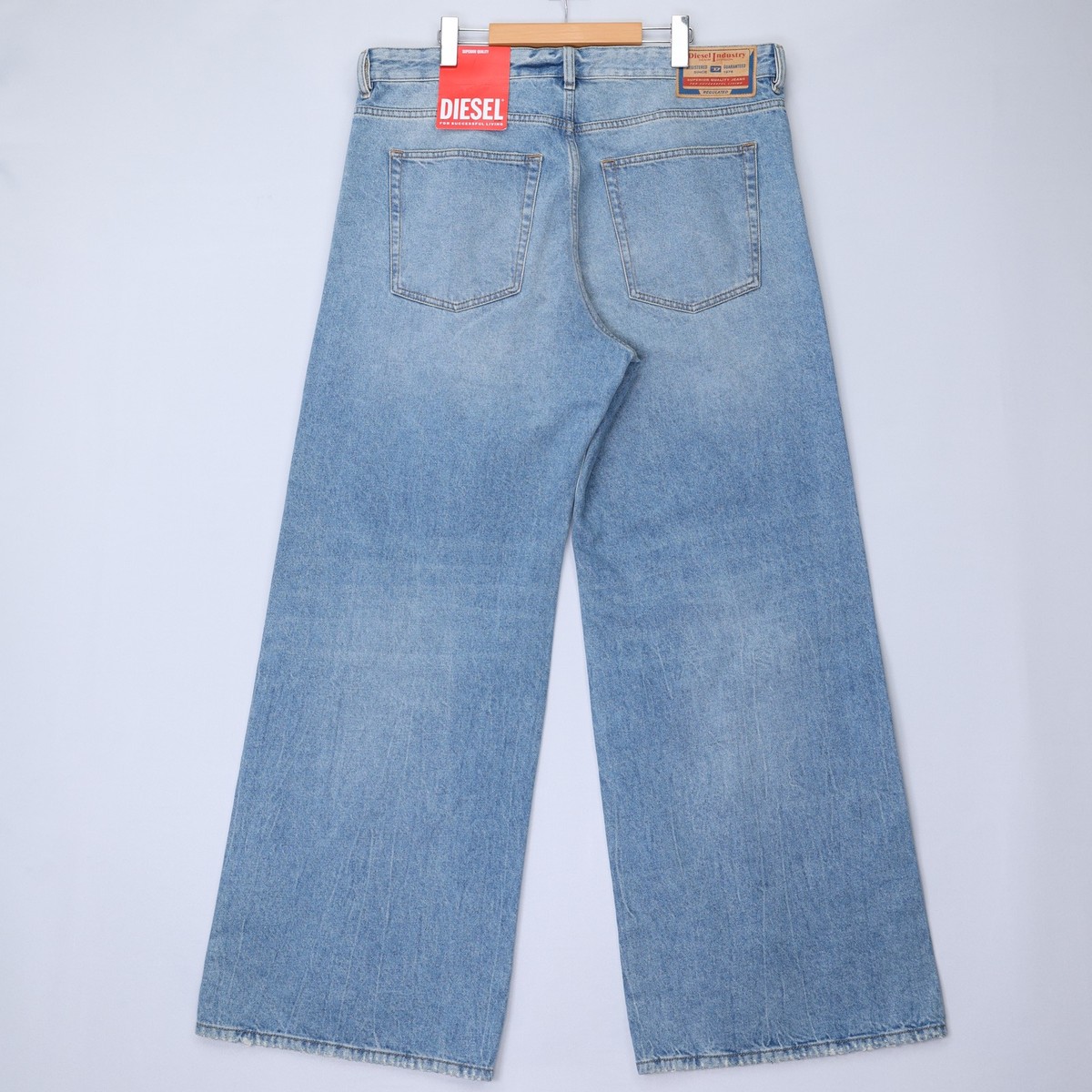 diesel D-RISE W26Ｌ30 Diesel Mens Jeans D-Rise Trousers Straight Wide Leg Light Wash