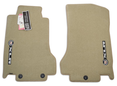 2004-2007 Cadillac XLR Floor Mats Light Neutral Side Logos Premium 32oz In-Stock