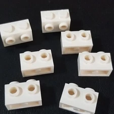 7X LEGO 1x2 Brick Modified w/ Studs on Side Part 11211 White LOT OF 7