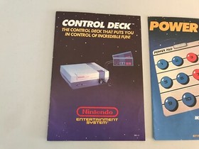 Nintendo Nes Power Pad & Control Deck Instruction Manuals Copyright 1988