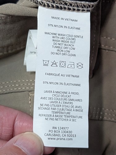 Pantalones de senderismo Prana Zion cargo para hombre 34x30 tostados - Imagen 14 de 18