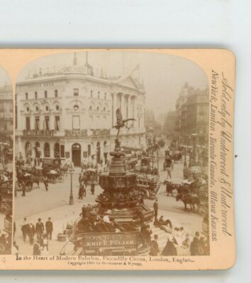 Modern Babylon Piccadilly Circus London England Underwood Stereoview