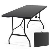 150Cm Campingtisch Kunststoff Buffettisch Klappbar FüR Garten Terrasse Schwarz